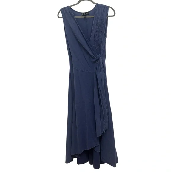 Gretty Zueger Embroidered Wrap Dress - Picture 2 of 14